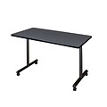 Regency 48-inch Metal & Wood Rectangular Training Table, Gray