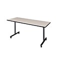 Regency 66-inch Laminate, Metal & Wood Kobe Mobile Rectangular Training Table, Maple