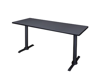 Regency 60 Metal & Wood Cain Computer Table, Gray