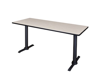Regency 66-inch Metal & Wood Cain Computer Table, Maple