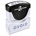 Accu-Stamp2 One-Color Pre-Inked Shutter Message Stamp, VOID, 1/2 x 1-5/8 Impression, Blue Ink (035