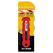 San Jamar® Klever Kutter™ Safety Cutter, Red, 3/Pack (SAN KK403)