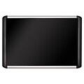 MasterVision Black Fabric Bulletin Board, Aluminum Frame, 24Hx36W