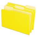Pendaflex Two-Tone File Folders, 1/3 Cut Top Tab, Legal, Yellow, Light Yellow, 100/Box