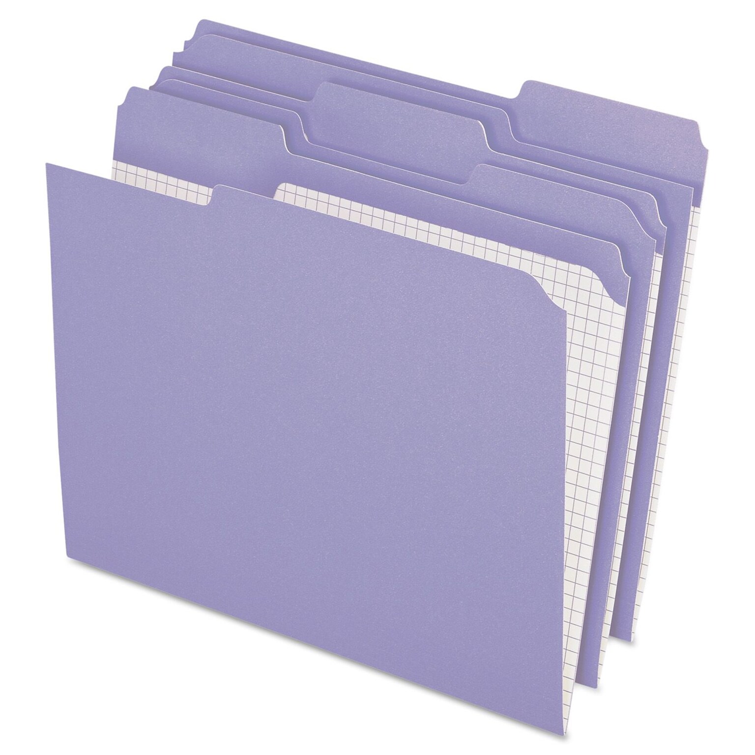 Pendaflex Two-Tone File Folder, 3 Tab, Letter Size, Lavender, 100/Box (PFX R152 1/3 LAV)