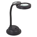 Ledu Desk Style Compact Fluorescent Magnifier Lamp, 6 1/2 x 11 x 13, Black (L9005)