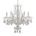 Yosemite Home Decor Incandescent 21.5 6-Light Chandelier, White