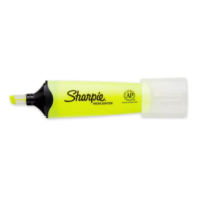 Sharpie Clear View Tank Highlighter, Chisel Tip, Yellow, 3/Pack (1904613/2128219)