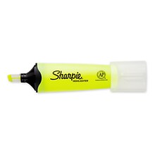 Sharpie Clear View Tank Highlighter, Chisel Tip, Yellow, Dozen (2128227/1897847)