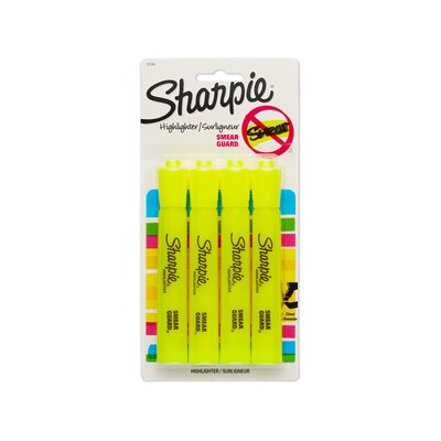 Sharpie® Accent Tank Style Highlighter, Chisel Tip, Fluorescent Yellow