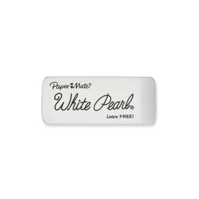 Paper Mate® White Pearl Latex-Free Plastic Eraser, 3/Pack (70624)