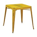 OSP Designs Metal Bristow Table, Antique Yellow