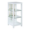Ave Six 42-inch Accent Shelf, White Glass