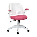 OSP Designs AveSix Tyler Plastic Back Nylon Executive Chair, White/Pink (TYLA26-W261)