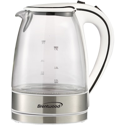 Brentwood Glass Electric Kettle; 1.7 Liter