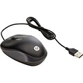 HP ® G1K28AA#ABA Wired USB 3-Buttons Optical Travel Mouse; Black/Gray