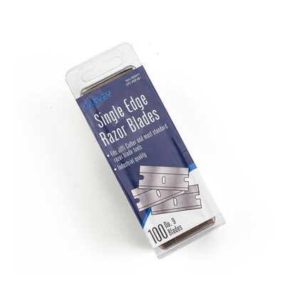Garvey® Economy Single Edge Cutter Blade for Jiffi-Cutter and Window Scraper, 100/Pack (CUT-40475)