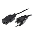 StarTech NEMA 5-15P to IEC 60320 C13 Standard Computer Power Cord, Black, 10 (PXT101_10)