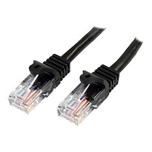 StarTech 45PATCH10BK Cat5e Patch Cable with Snagless RJ45 Connectors; 10 ft, Black