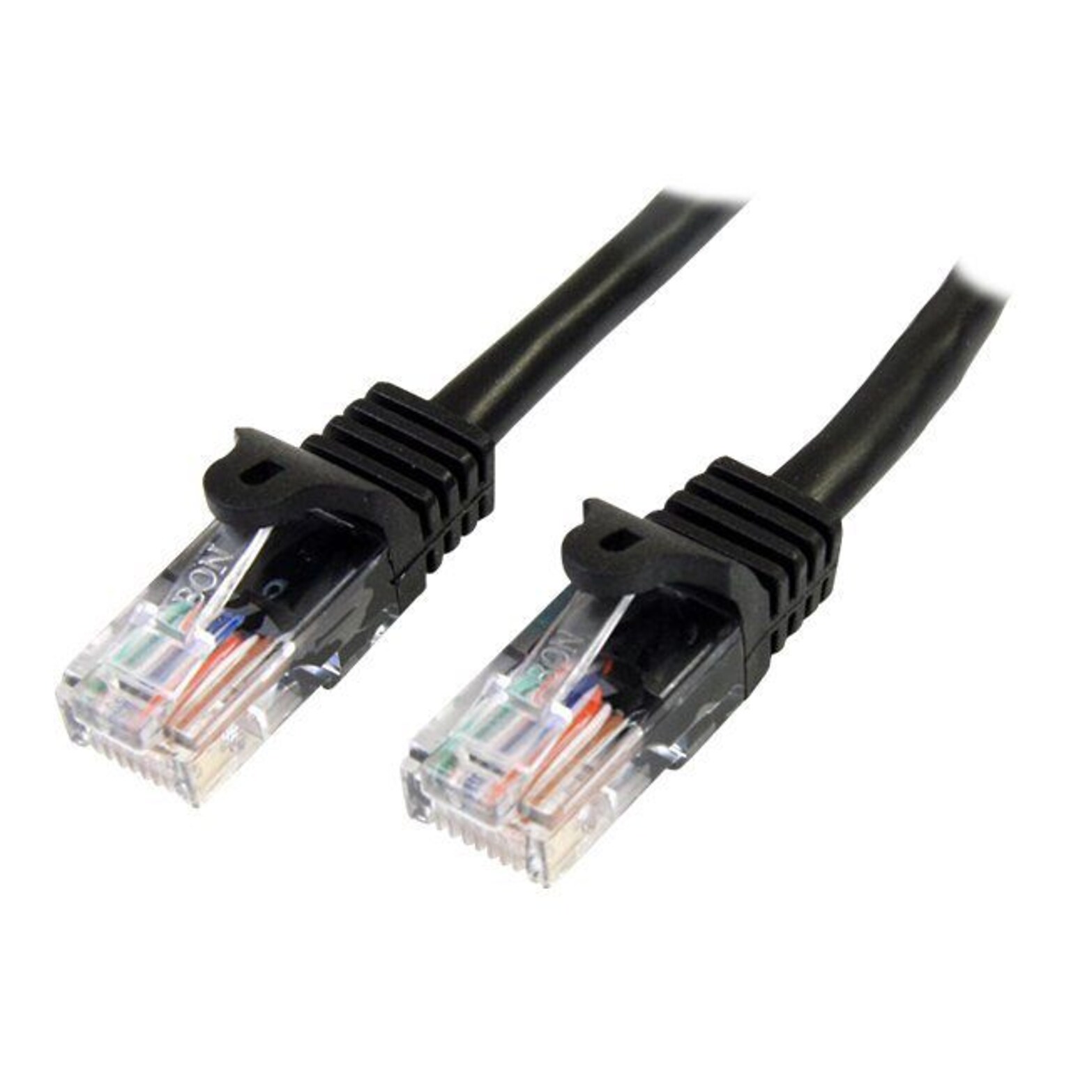 StarTech 45PATCH10BK Cat5e Patch Cable with Snagless RJ45 Connectors; 10 ft, Black