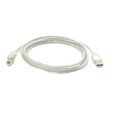 StarTech USBFAB6T 6ft Clear A to B USB 2.0 Cable, M/M