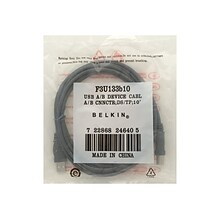 Belkin Pro Series 10 USB 2.0 Type A to Type B Male/Male Hi-Speed Extension Cable; Charcoal Gray (F3