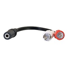 C2G® 40424 Value Series™ One 6 3.5mm Mini-Phone Stereo to 2 x RCA Stereo Female/Male Audio Y-Cable;