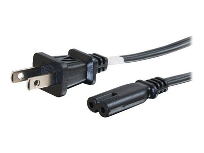 C2G ® 6 NEMA 5-15/IEC320C7 Male/Female 2-Slot Non-Polarized Power Cord; Black (27398)