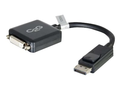 C2G® 54321 8 DisplayPort to DVI-D Single Link Male/Female Converter Adapter; Black