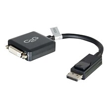 C2G® 54321 8 DisplayPort to DVI-D Single Link Male/Female Converter Adapter; Black