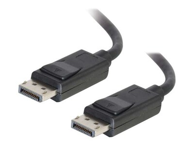 C2G® 54402 10 DisplayPort Male/Male Cable with Latches; Black
