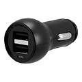 V7® Dual-Port USB Car Charger for All USB Devices; Black