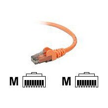 Belkin A3L980-15-ORG-S 15 RJ-45 Male/Male Cat6 Snagless Patch Cable, Orange