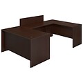 Bush Business Furniture Westfield Elite 60W x 30D U Shaped Desk with Privacy Bridge, Mocha Cherry (SRE090MR)