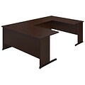 Bush Business Furniture Westfield Elite 66W x 30D C Leg U Shaped Desk, Mocha Cherry (SRE105MR)
