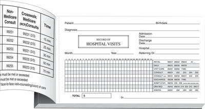 Medical Arts Press® Log of Hospital Visits; Pocket-sized, 1-Part