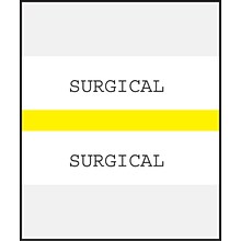 Medical Arts Press® Standard Preprinted Chart Divider Tabs; Surgical, Yellow