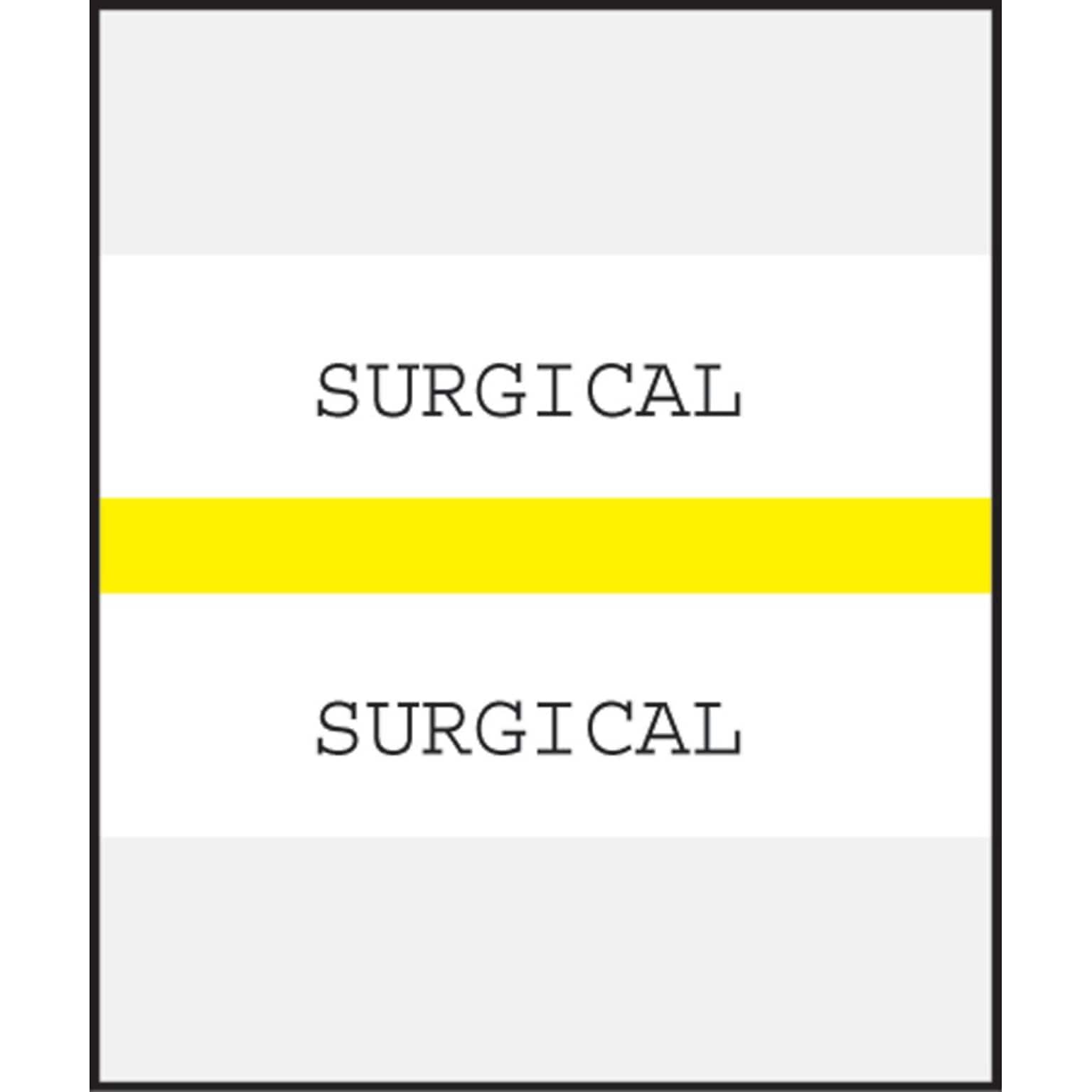 Medical Arts Press® Standard Preprinted Chart Divider Tabs; Surgical, Yellow