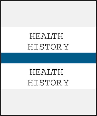 Medical Arts Press® Standard Preprinted Chart Divider Tabs; Health History, Dark Blue