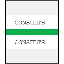 Medical Arts Press® Standard Preprinted Chart Divider Tabs; Consults, Green