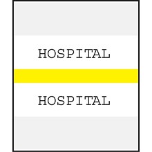 Medical Arts Press® Standard Preprinted Chart Divider Tabs; Hospital, Yellow
