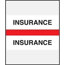 Medical Arts Press® Standard Preprinted Chart Divider Tabs; Insurance, Red