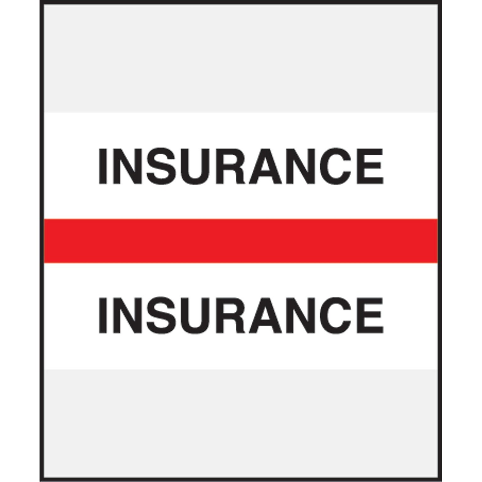 Medical Arts Press® Standard Preprinted Chart Divider Tabs; Insurance, Red