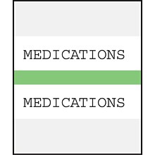 Medical Arts Press® Standard Preprinted Chart Divider Tabs; Medications, Light Green