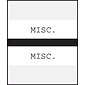 Medical Arts Press® Standard Preprinted Chart Divider Tabs, MISC., Black