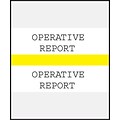 Medical Arts Press® Standard Preprinted Chart Divider Tabs; Operative Report, Yellow
