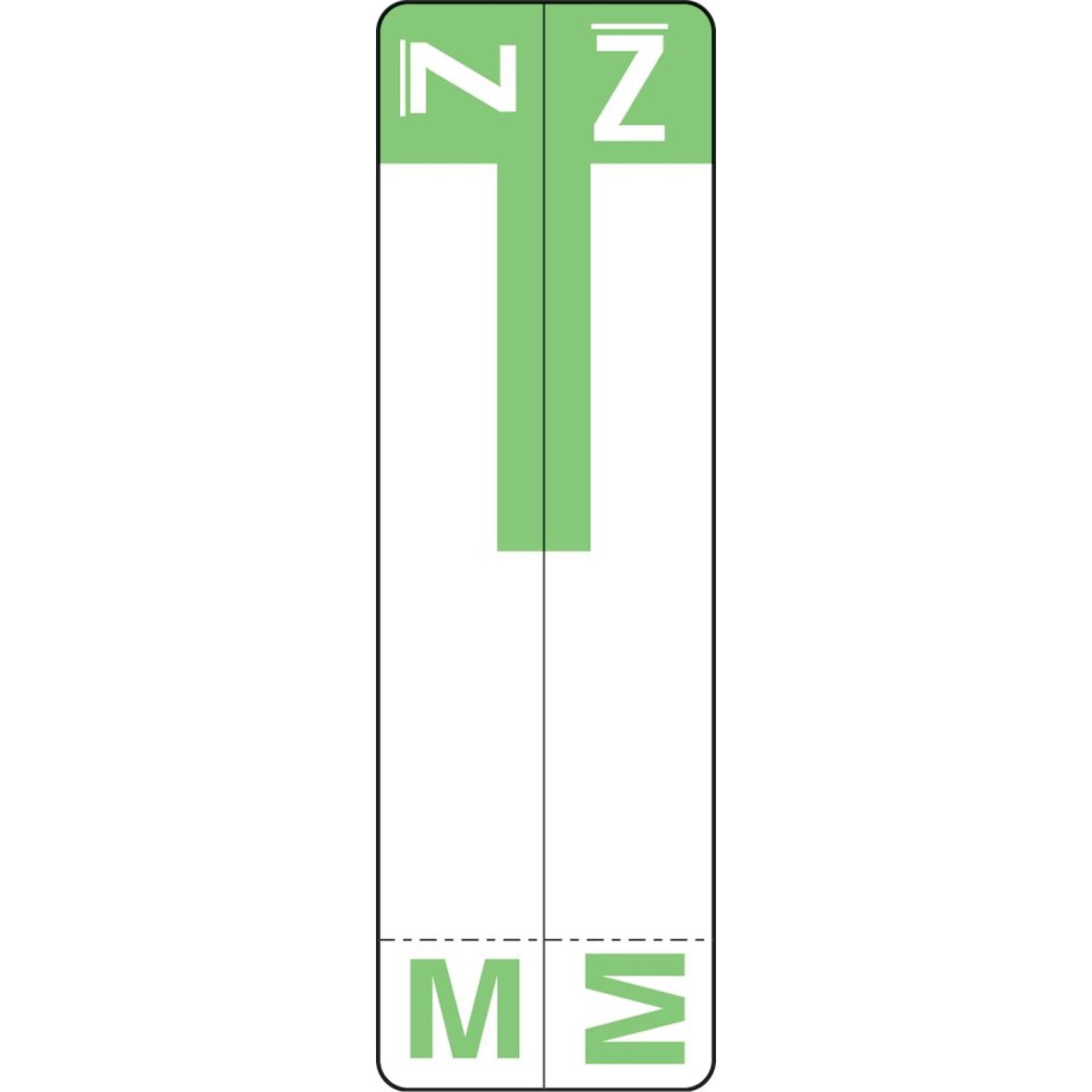Medical Arts Press® M and Z Name Labels, Light Green, Smead® Alpha-Z® Compatible