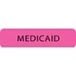 Insurance Chart File Medical Labels, Medicaid, Fluorescent Pink, 5/16x1-1/4", 500 Labels