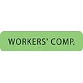Medical Arts Press® Insurance Chart File Medical Labels, Workers Comp, Fluorescent Green, 5/16x1-1/4