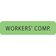 Medical Arts Press® Insurance Chart File Medical Labels, Workers Comp, Fluorescent Green, 5/16x1-1/4